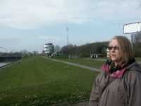 Ingrid vid slussen i Papenburg