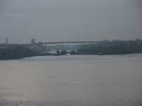 Kielkanalens s�dra sluss, med tre fartyg beredda att g� ut i �stersj�n